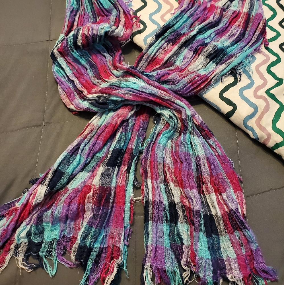 Distressed Brights Scarf
